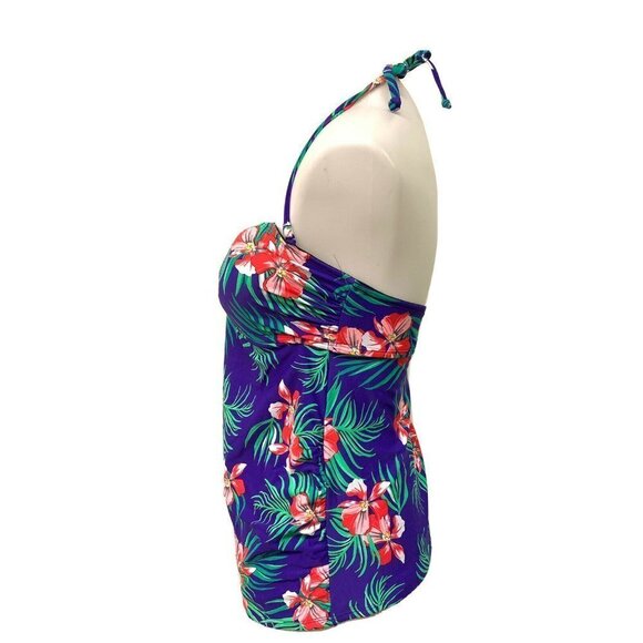 Old Navy Multicolor Floral Tropical Ruched Tankini Swimsuit - Picture 2 of 4